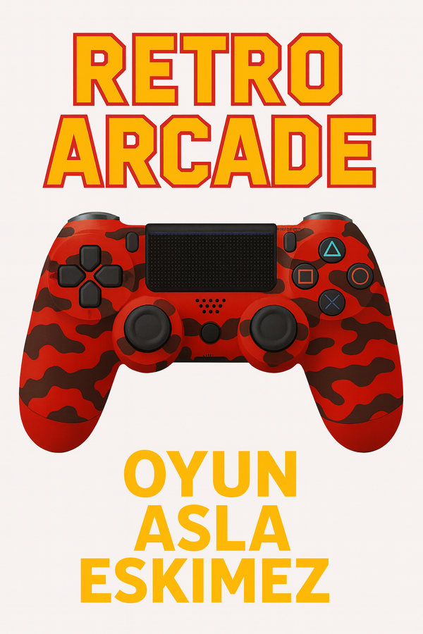 Yeni Nesil PS4 Kolu Kablosuz, Şarj Edilebilir, Ergonomik + Titremeli + Dayanıklı Oyun Dostu Kırmızı Kamuflaj - Image 1