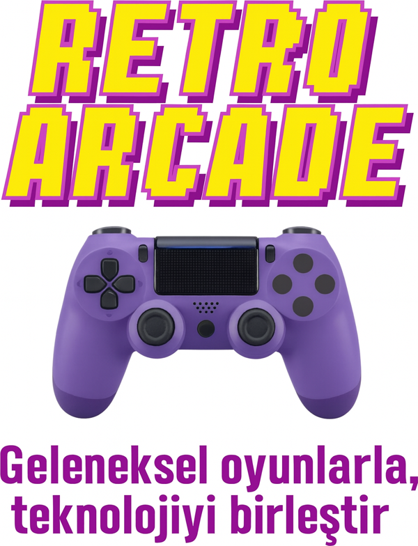 Yeni Nesil PS4 Kolu  Kablosuz, Şarj Edilebilir, Ergonomik + Titremeli + Dayanıklı Oyun Dostu MOR - Image 1
