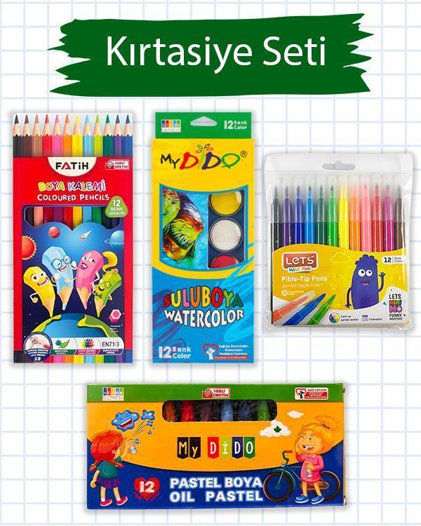 Temel 4 Adet Öğrenci Boyama Seti - Image 1