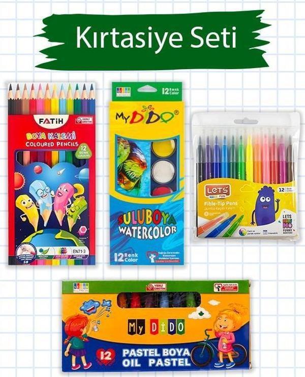Temel 4 Adet Öğrenci Boyama Seti - Image 1