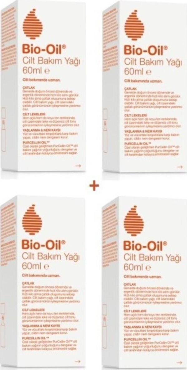Bio-Oil Çatlak Karşıtı Cilt Bakım Yağı 60 Ml X 4 Adet - Image 1