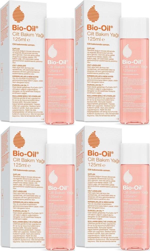 Bio-Oil Çatlak Oluşumunu Önleyici Cilt Bakım Yağı 125Ml (Yeni Formül) (4 Lü Set) - Image 1