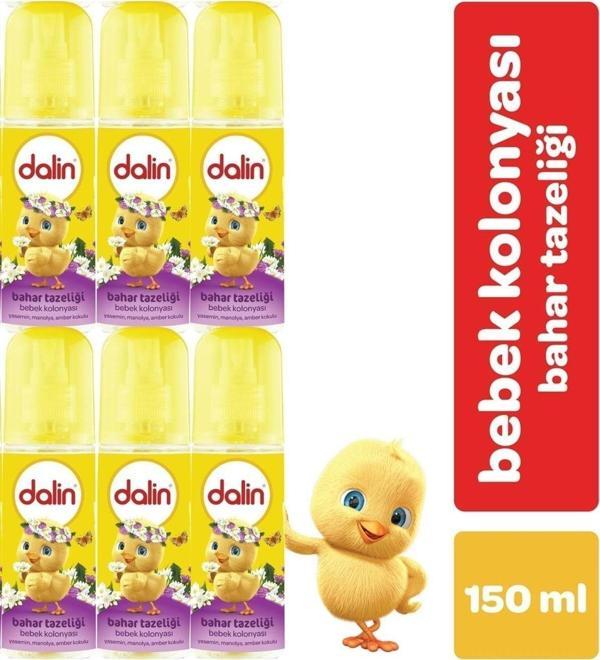Dalin Bebek Kolonyası 150Ml Bahar Tazeliği (Yasemin-Manolya-Amber Kokulu) (6 Lı Set) - Image 1