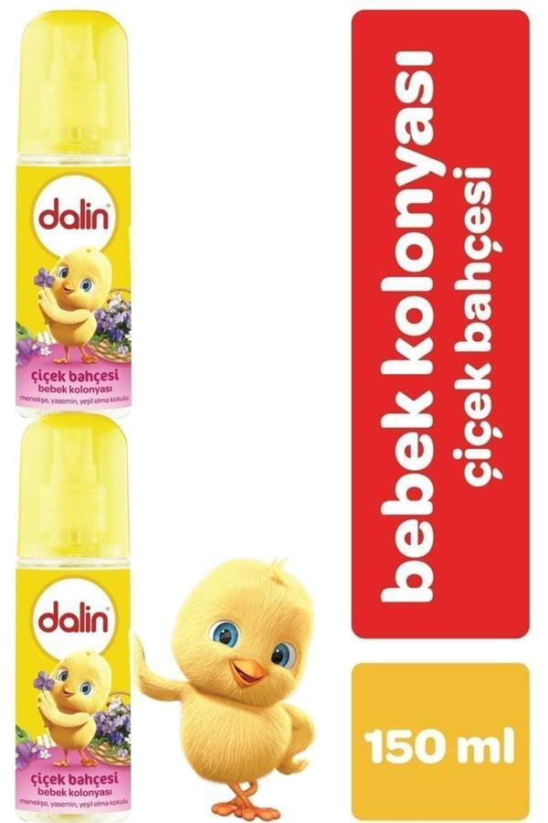 Dalin Bebek Kolonyası 150Ml Çiçek Bahçesi (Menekşe-Yasmin-Yeşil Elma Kokulu) (2 Li Set) - Image 1