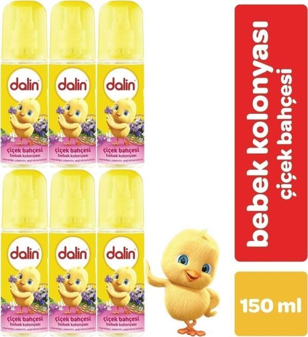 Dalin Bebek Kolonyası 150Ml Çiçek Bahçesi (Menekşe-Yasmin-Yeşil Elma Kokulu) (6 Lı Set) - Image 1