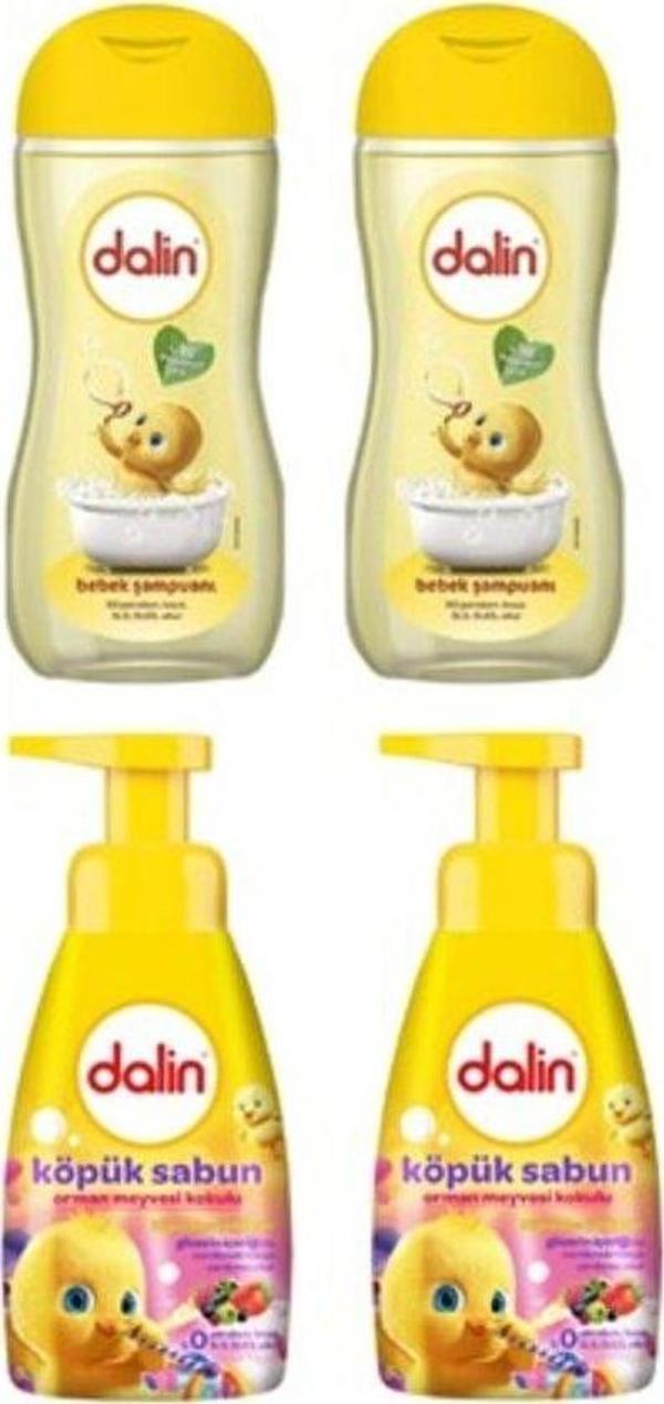 Dalin Bebek Şampuanı Klasik 200 Ml 2 Adet + Köpük Sabun Orman Meyveleri 200 Ml 2 Adet - Image 1