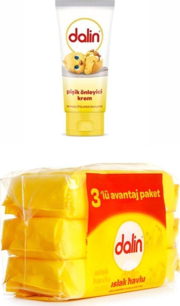 Dalin Islak Mendil 3'Lü Ekonomik Paket & Pişik Kremi 100 Ml - Image 1