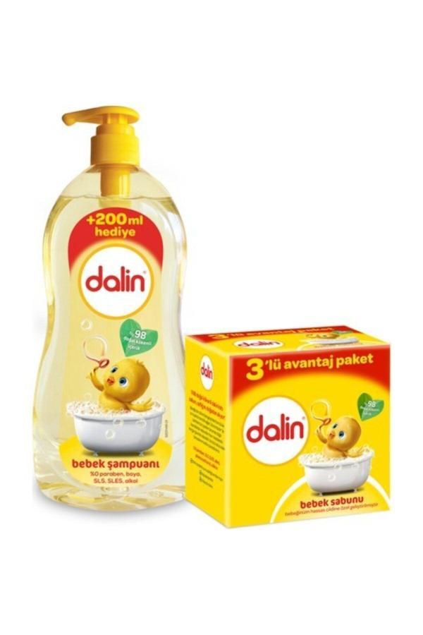Dalin 900 Ml Bebe Şampuanı + 100 Gr 3'Lü Bebe Sabunu Set - Image 1