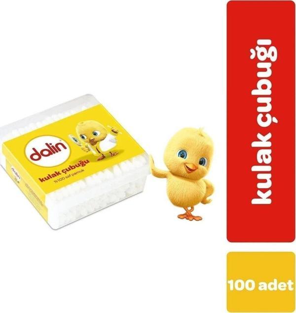 Dalin Bebek Kulak Çöpü - Kulak Temizleme Pamuğu 100'Lü - Image 1