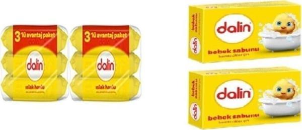 Dalin Bebek Sabunu 100 Gr (2 Adet) + Islak Mendil (6 Adet) - Image 1