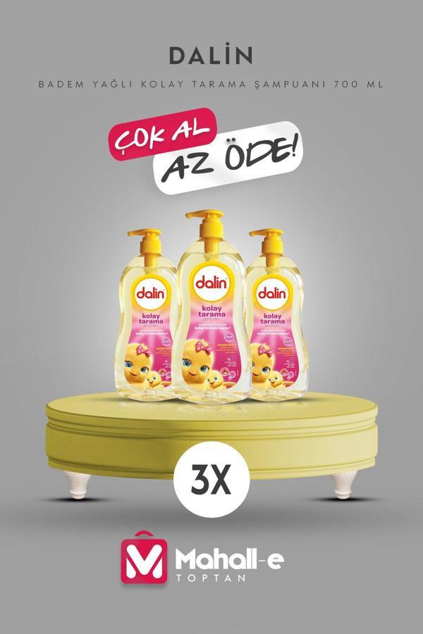 Dalin Badem Yağlı Kolay Tarama Şampuanı 700 Ml 3'Lü Paket - Image 1