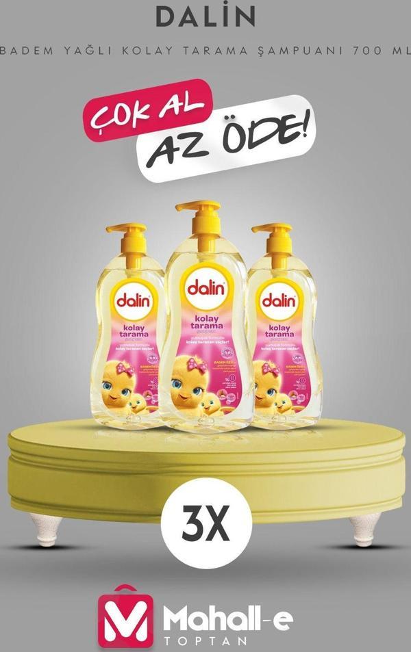 Dalin Badem Yağlı Kolay Tarama Şampuanı 700 Ml 3'Lü Paket - Image 1