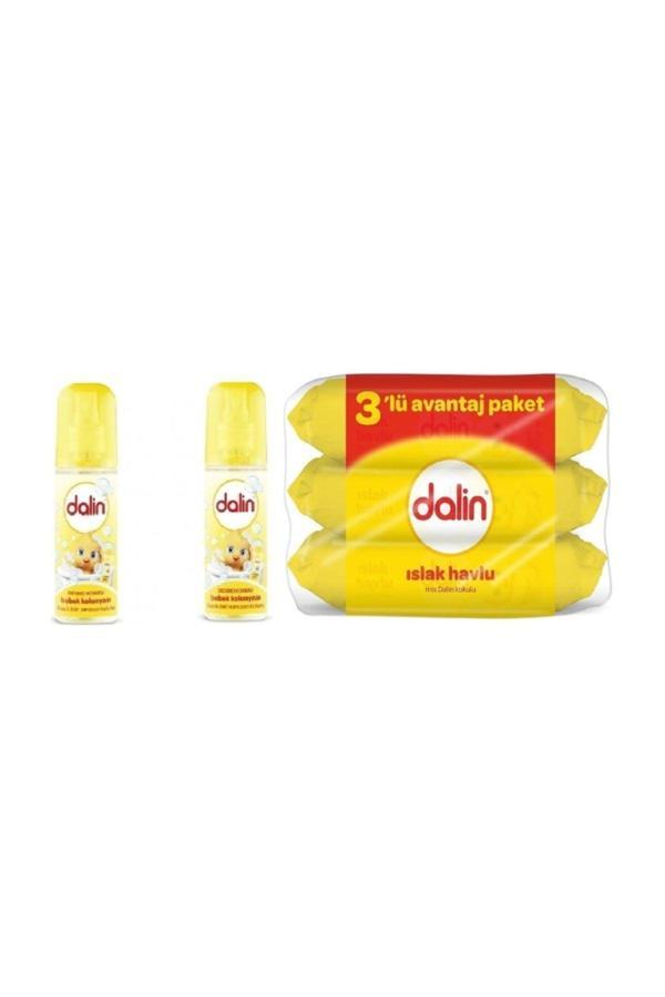 Dalin Bıcı Bıcı Bebek Kolonyası Ve  Islak Mendil Havlu Seti - Image 1