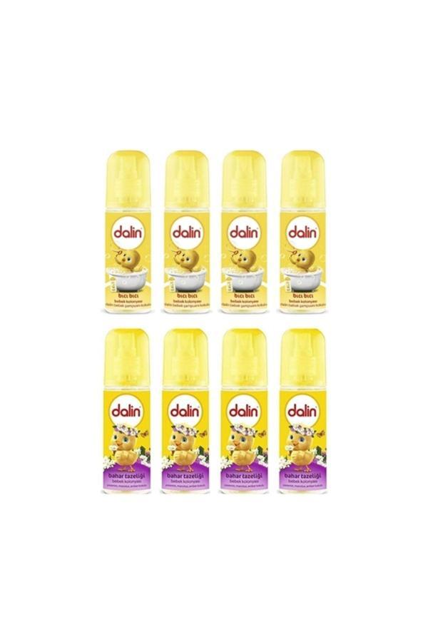 Dalin Bıcı Bıcı Kokusu Bebek Kolonyası 150 Ml 4 Adet + Bahar Tazeliği Bebek Kolonyası 150 Ml 4 Adet - Image 1