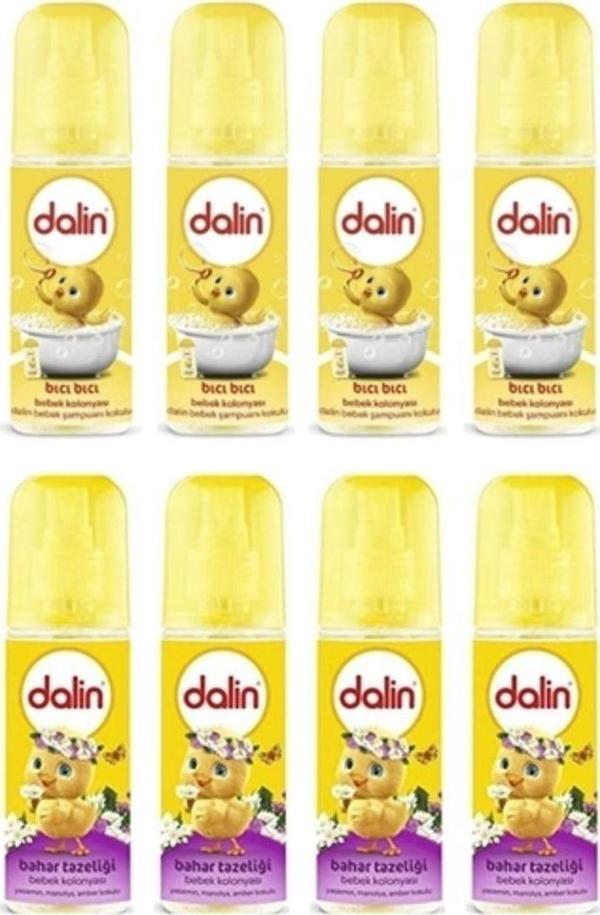 Dalin Bıcı Bıcı Kokusu Bebek Kolonyası 150 Ml 4 Adet + Bahar Tazeliği Bebek Kolonyası 150 Ml 4 Adet - Image 1