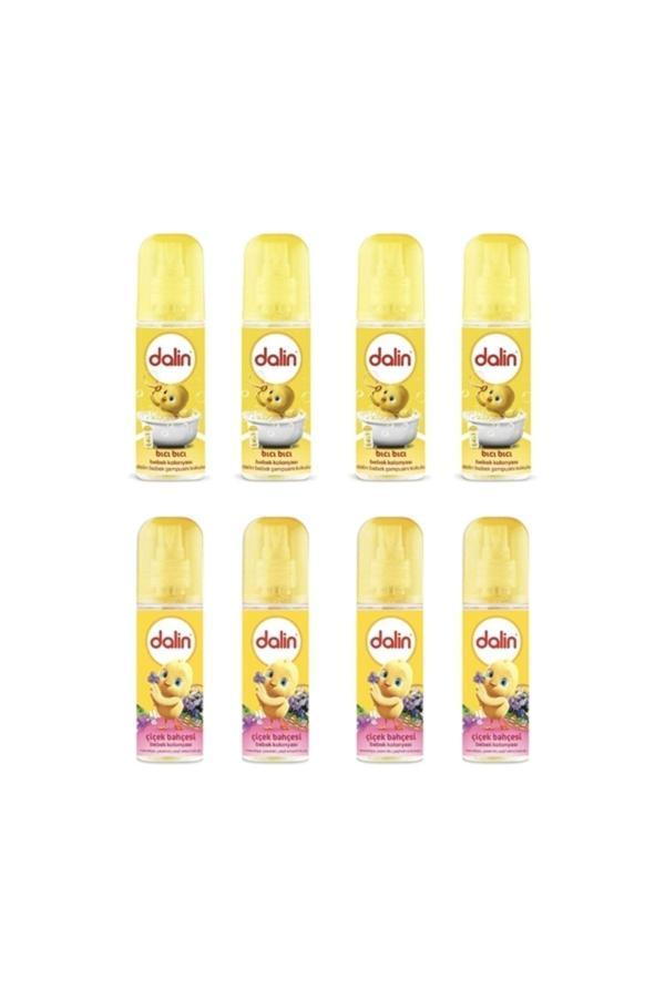Dalin Bıcı Bıcı Kokusu Bebek Kolonyası 150 Ml 4 Adet + Çiçek Bahçesi Bebek Kolonyası 150 Ml 4 Adet - Image 1