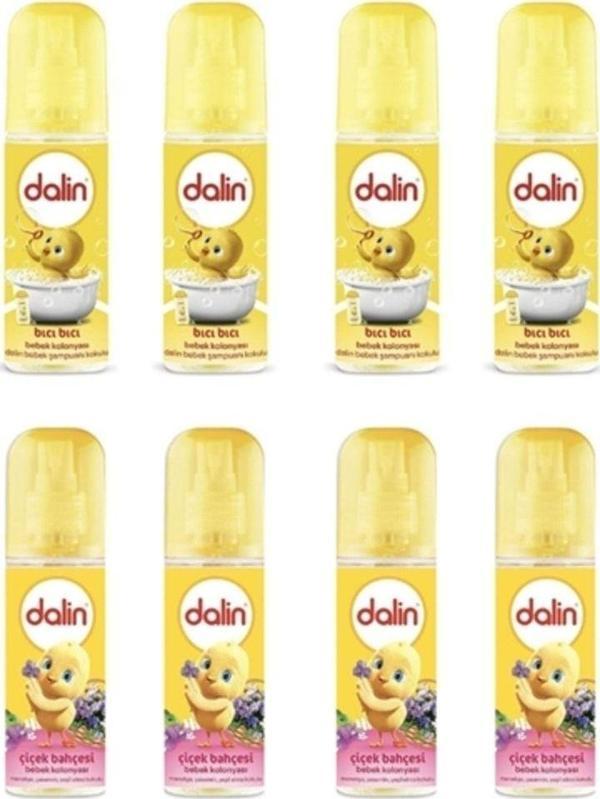 Dalin Bıcı Bıcı Kokusu Bebek Kolonyası 150 Ml 4 Adet + Çiçek Bahçesi Bebek Kolonyası 150 Ml 4 Adet - Image 1