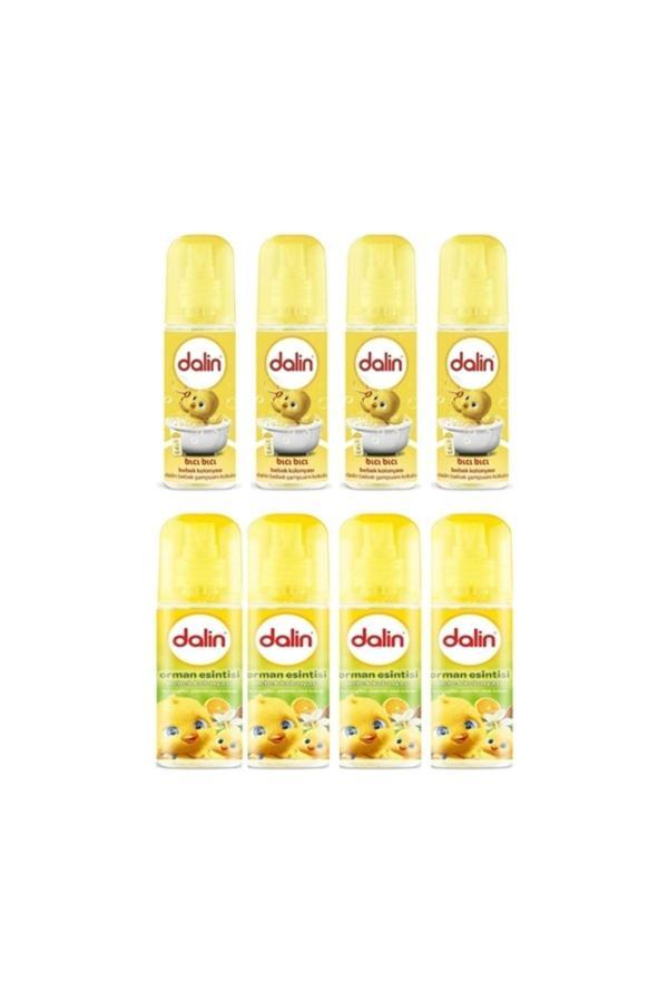 Dalin Bıcı Bıcı Kokusu Bebek Kolonyası 150 Ml 4 Adet + Orman Esintisi Bebek Kolonyası 150 Ml 4 Adet - Image 1