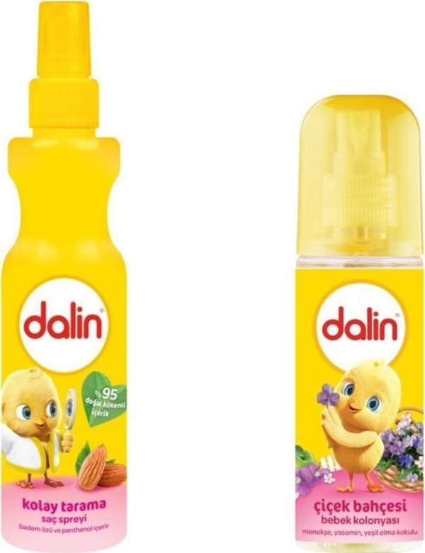 Dalin Kolay Tarama Spreyi Badem Yağlı 200 Ml + Bebek Kolonyası Sprey Çiçek Bahçesi 100 Ml - Image 1