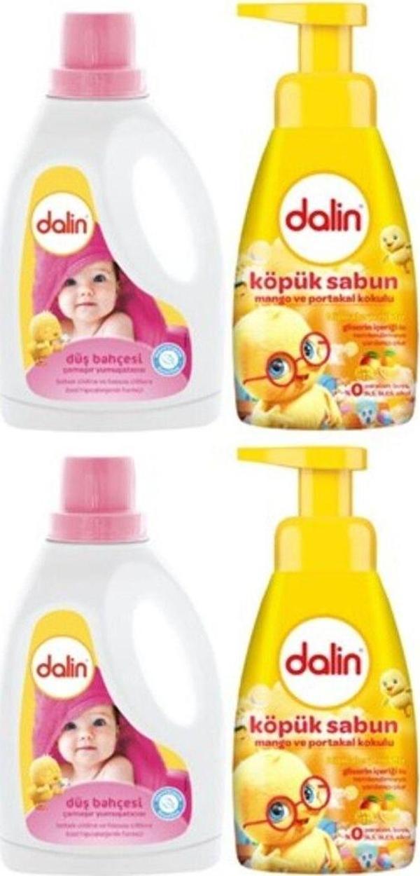 Dalin Çamaşır Yumuşatıcısı Düş Bahçesi 1500 Ml X2 + Köpük Sabun Ve Portakal 200 Ml X2 - Image 1