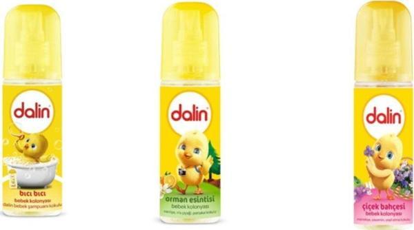 Dalin Kolonya Set Bıcı Bıcı Kokusu Orman Esintisi Çiçek Bahçesi Bebek Kolonyası 3 X 100Ml - Image 1
