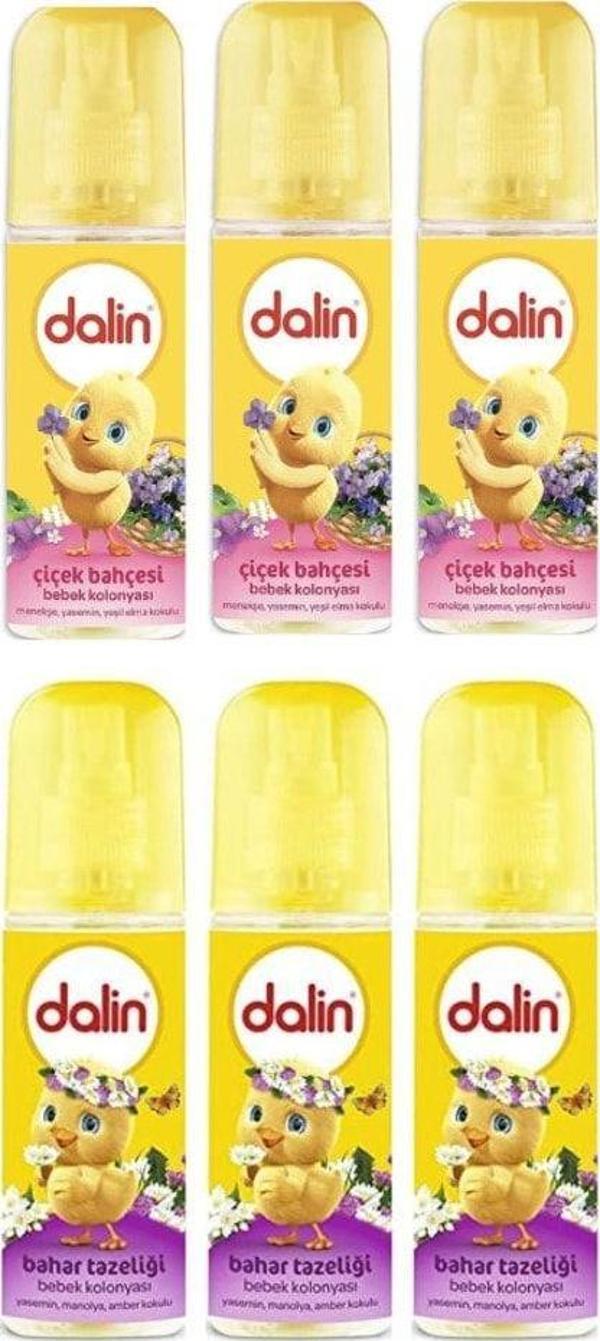 Dalin Çiçek Bahçesi Bebek Kolonyası 150 Ml 3 Adet + Bahar Tazeliği Bebek Kolonyası 150 Ml 3 Adet - Image 1