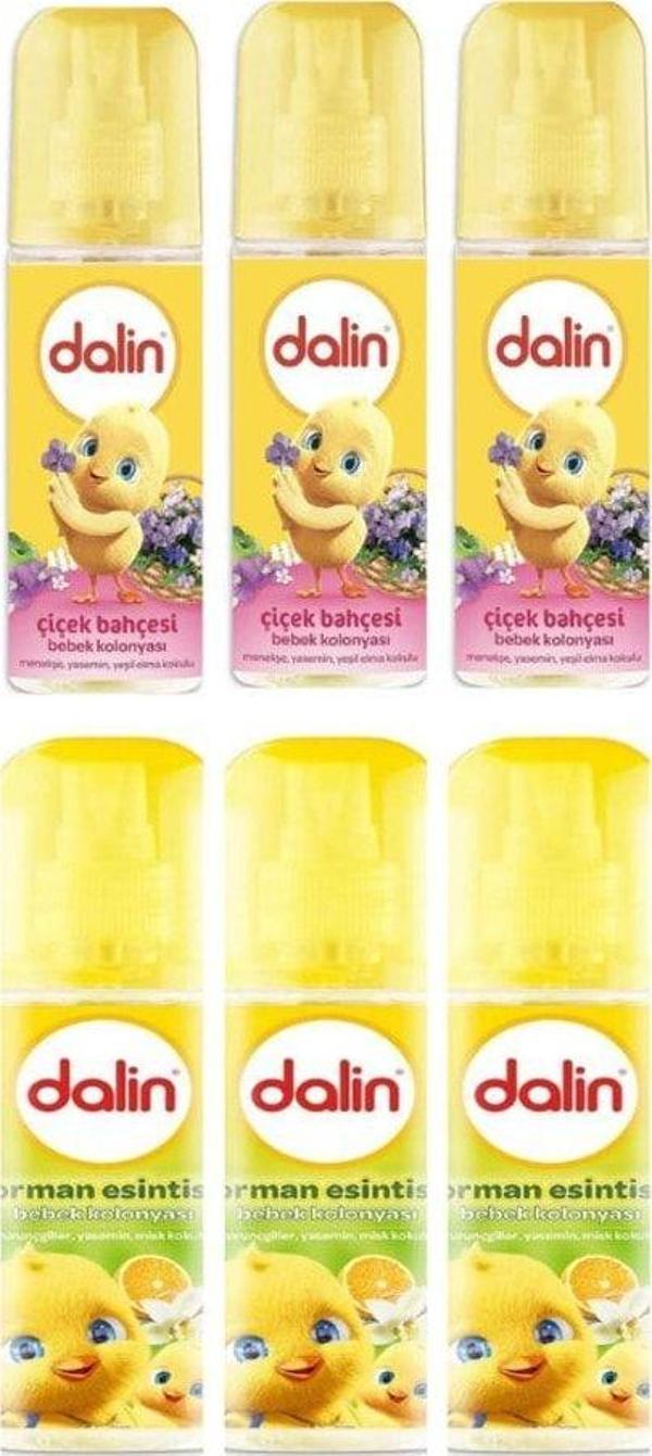 Dalin Çiçek Bahçesi Bebek Kolonyası 150 Ml 3 Adet + Orman Esintisi Bebek Kolonyası 150 Ml 3 Adet - Image 1