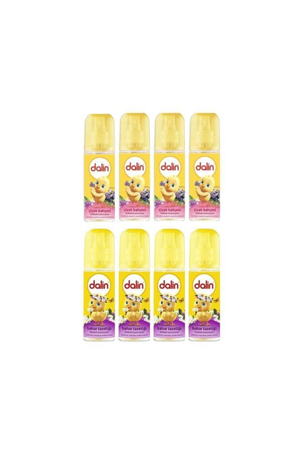 Dalin Çiçek Bahçesi Bebek Kolonyası 150 Ml 4 Adet + Bahar Tazeliği Bebek Kolonyası 150 Ml 4 Adet - Image 1