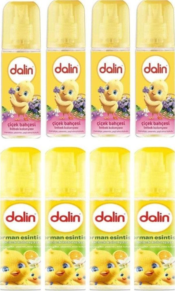 Dalin Çiçek Bahçesi Bebek Kolonyası 150 Ml 4 Adet + Orman Esintisi Bebek Kolonyası 150 Ml 4 Adet - Image 1
