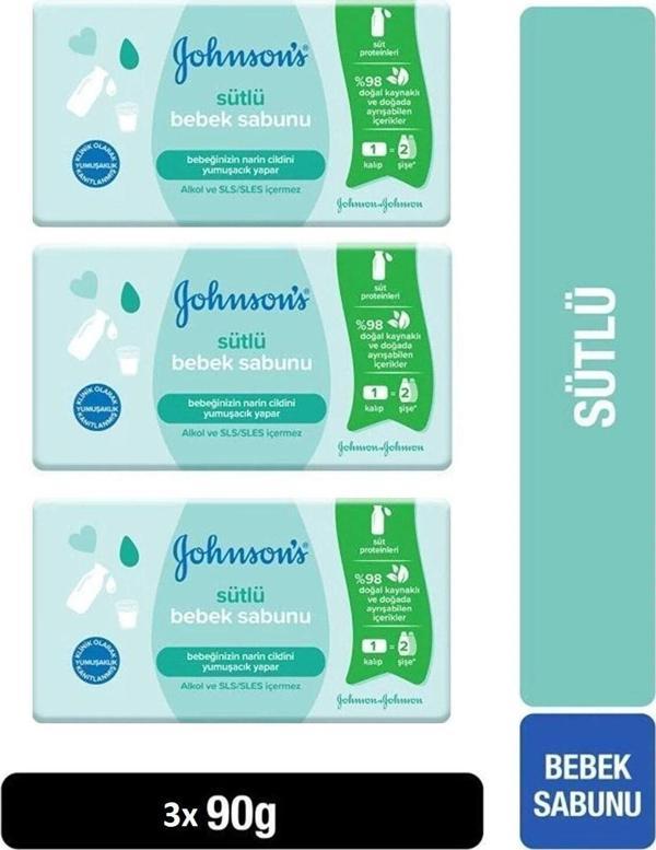 Johnson'S Bebek Sütlü Sabunu 3X90 Gr - Image 1