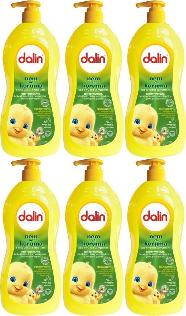 Dalin Bebek Saç & Vücut Şampuanı 700Ml Nem Ve Koruma Avakado Özlü (Pompalı) (6 Lı Set) - Image 1