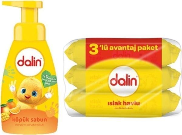 Dalin Köpük Sabun Mango & Portakal 200 Ml + Islak Havlu Mendil 3X56 - Image 1