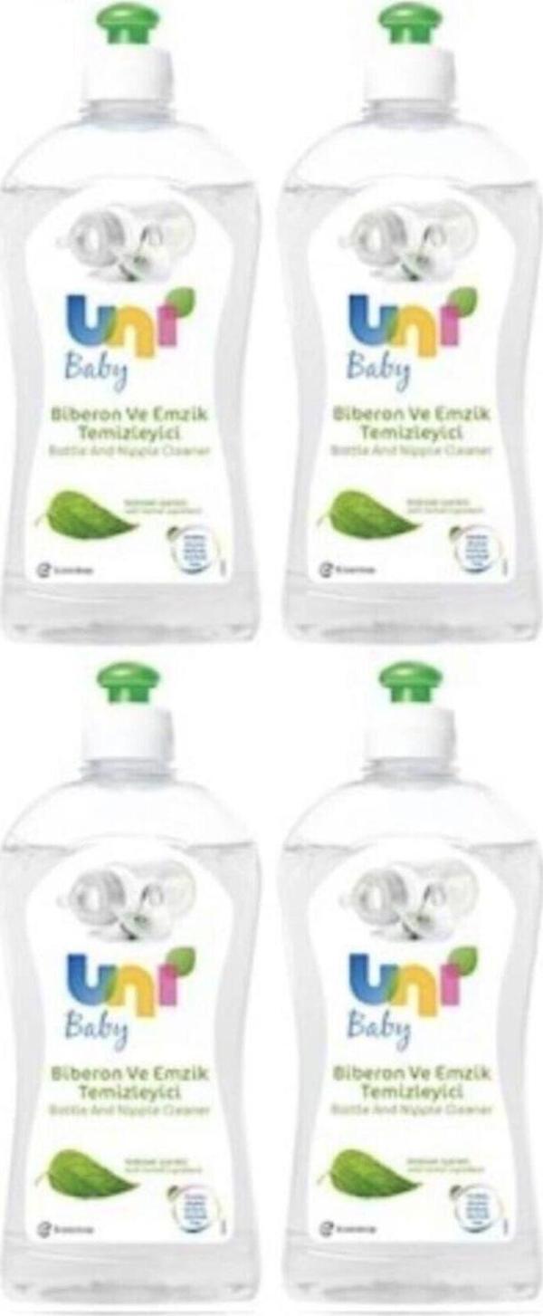 Eczacıbaşı Uni Baby Biberon Ve Emzik Temizleyici Deterjan 500 Ml 4 Adet - Image 1