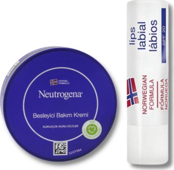 Neutrogena Norveç Formülü Besleyici Bakım Kremi 200 Ml + Dudak Bakımı Spf 20 - Image 1