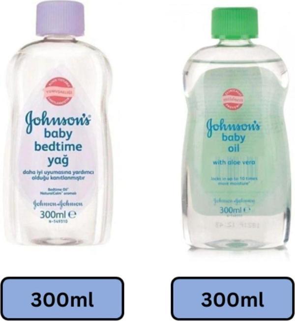 Johnson'S Bedtime Bebek Yağı 300Ml + Baby Aloe Vera Yağ 0.3 Lt - Image 1