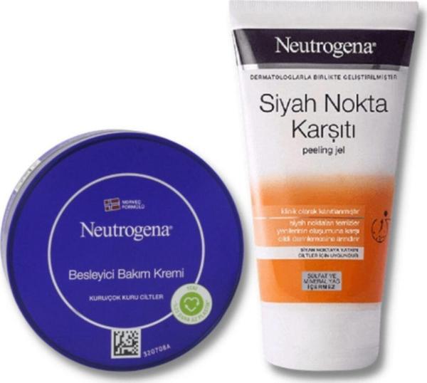 Neutrogena Norveç Formülü Besleyici Bakım Kremi 200 Ml + Siyah Nokta Karşıtı Günlük Peeling Jel 150 Ml - Image 1
