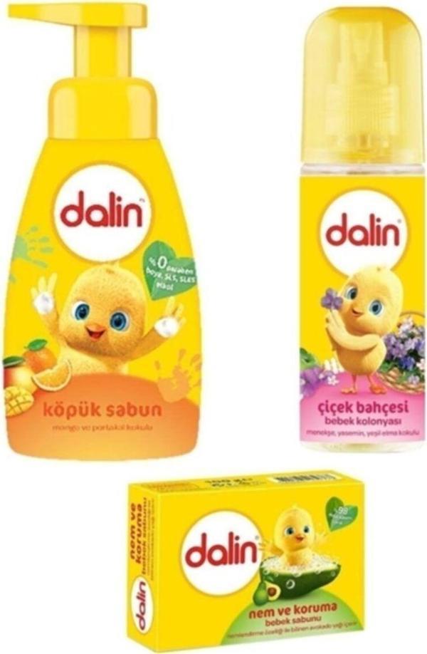 Dalin Köpük Sabun Mango 200 Ml + Çiçek Bahçesi Bebek Kolonyası 150 Ml + Bebek Sabun 100Gr - Image 1
