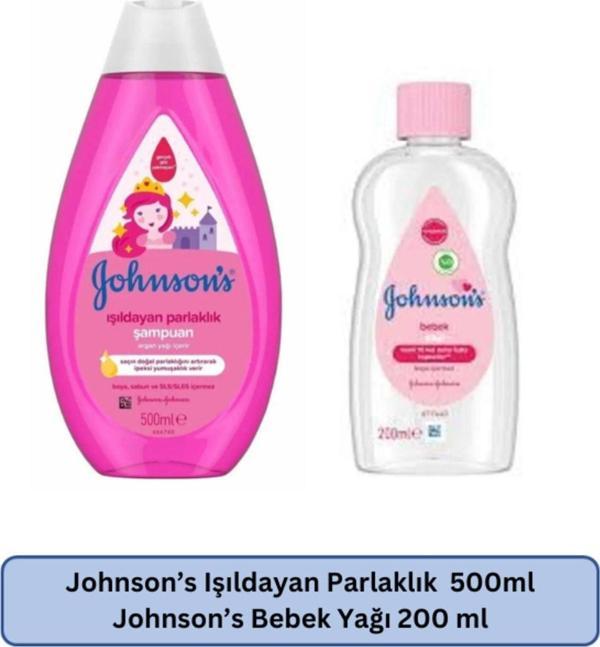 Johnson'S Işıldayan Parlaklık Bebek Şampuanı 500 Ml + Johnsons Baby Bebek Yağı 200 Ml - Image 1