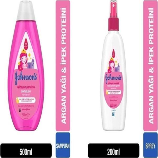 Johnson'S Işıldayan Parlaklık Serisi Şampuan 500 Ml + Kolay Tarama Saç Spreyi 200 Ml - Image 1
