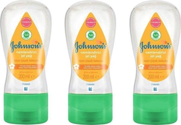 Johnson'S Johnson Baby Nemlendirici Jel Yağ Taze Çiçek Kokulu 200 Ml X 3 Adet - Image 1