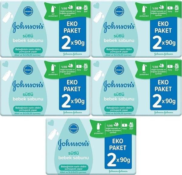 Johnson'S Johnsons Baby Bebek Sabunu 90Gr Sütlü 10 Lu Set (5Pk*2) - Image 1
