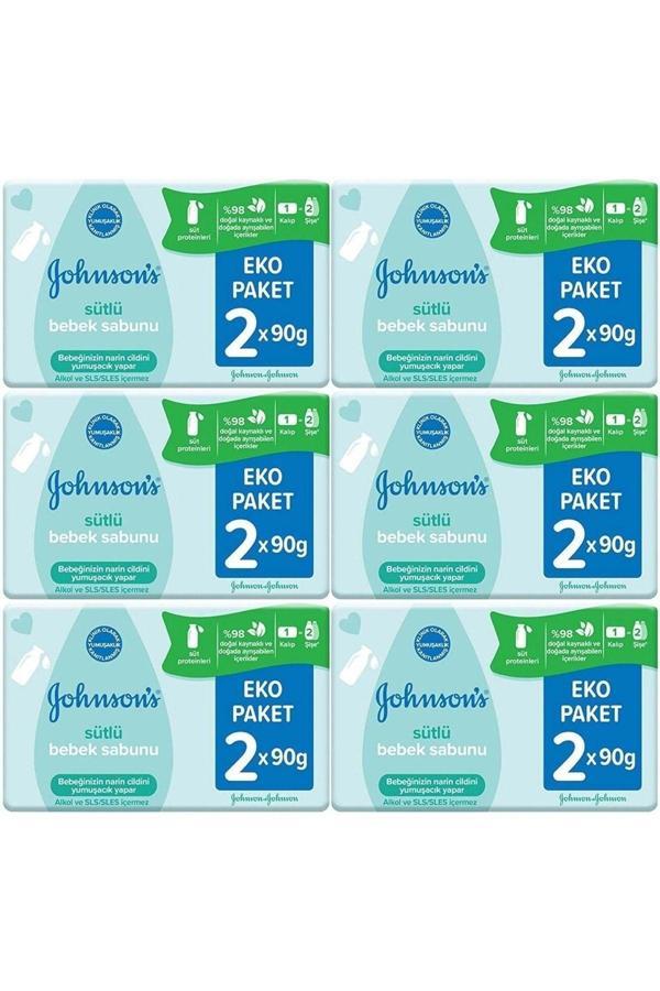 Johnson'S Johnsons Baby Bebek Sabunu 90Gr Sütlü 12 Li Set (6Pk*2) - Image 1