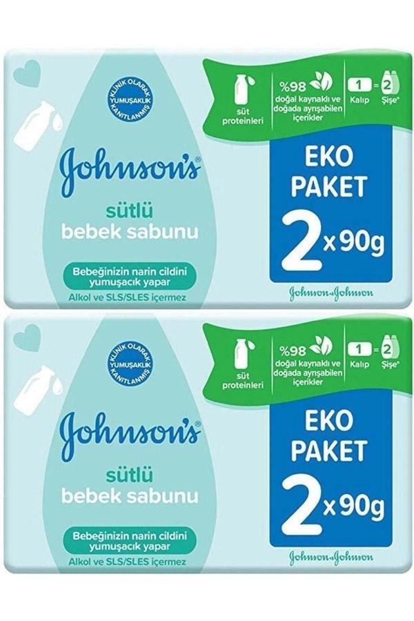 Johnson'S Johnsons Baby Bebek Sabunu 90Gr Sütlü 4 Lü Set (2Pk*2) - Image 1