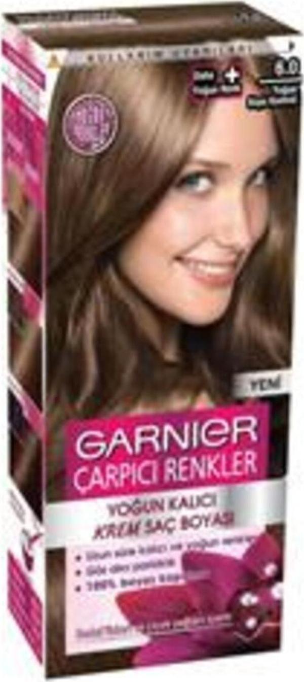 Garnier Çarpıcı Renkler Krem Saç Boyası 6-0 Yoğun Koyu Kumral ( 1 Adet ) - Image 1