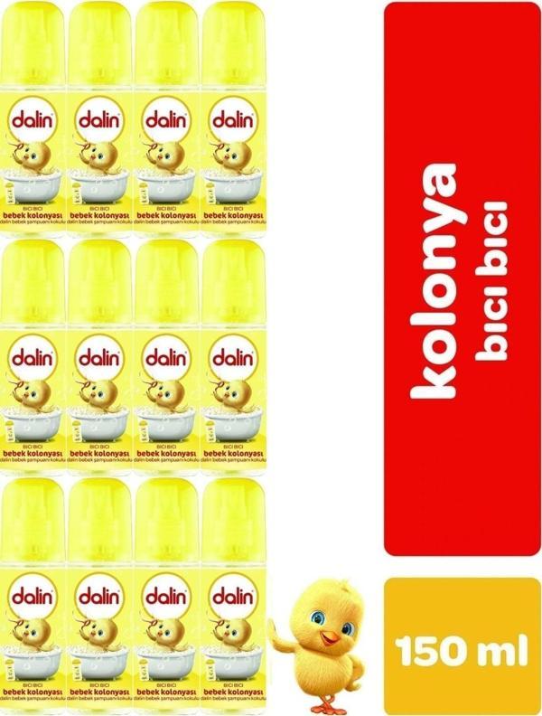 Dalin Bebek Kolonyası 150Ml (Bıcı Bıcı Kokusu) Klasik 12 Li Set - Image 1