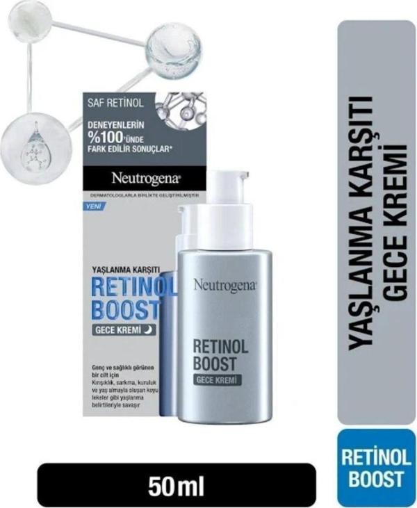 Neutrogena Retinol Boost Kırışıklık Karşıtı Gece Kremi Antiaging 50 Ml - Image 1