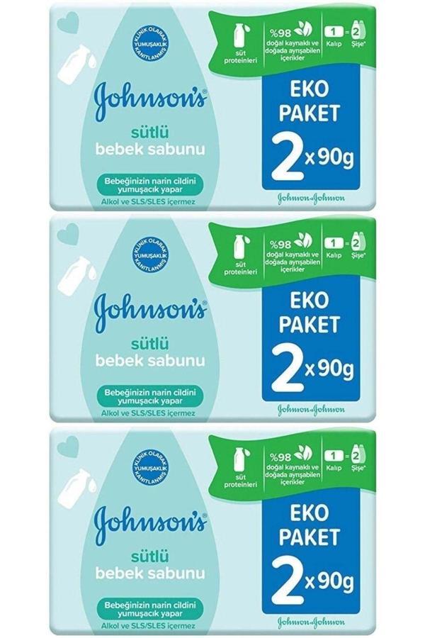 Johnson'S Johnsons Baby Bebek Sabunu 90Gr Sütlü 6 Lı Set (3Pk*2) - Image 1