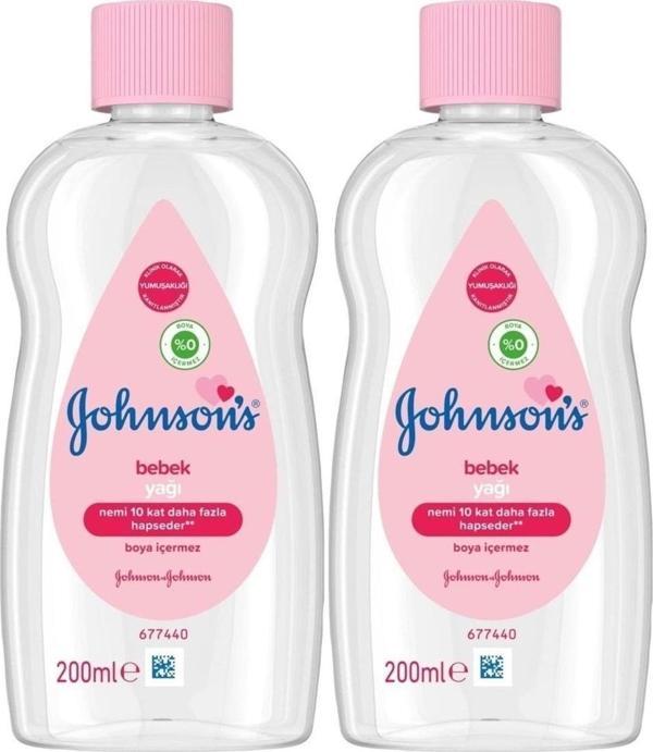 Johnson'S Johnsons Baby Bebek Yağı 200Ml Nemlendirici (Pembe) (2 Li Set) - Image 1