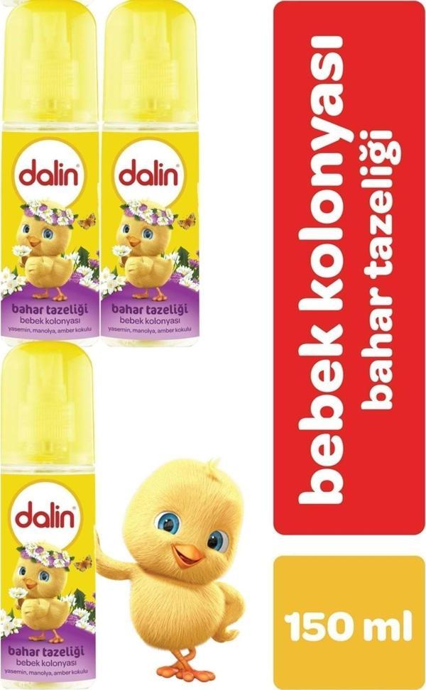 Dalin Bebek Kolonyası 150Ml Bahar Tazeliği (Yasemin-Manolya-Amber Kokulu) (3 Lü Set) - Image 1