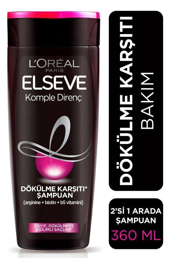 Elseve Komple Direnç Dökülme Karşıtı 2'Si 1 Arada Şampuan 360 Ml - Image 1
